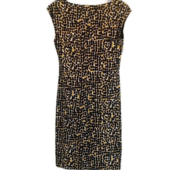 Kasper Splatter Print Draped Neckline Women’s Dress Size Small - Picture 3 of 6